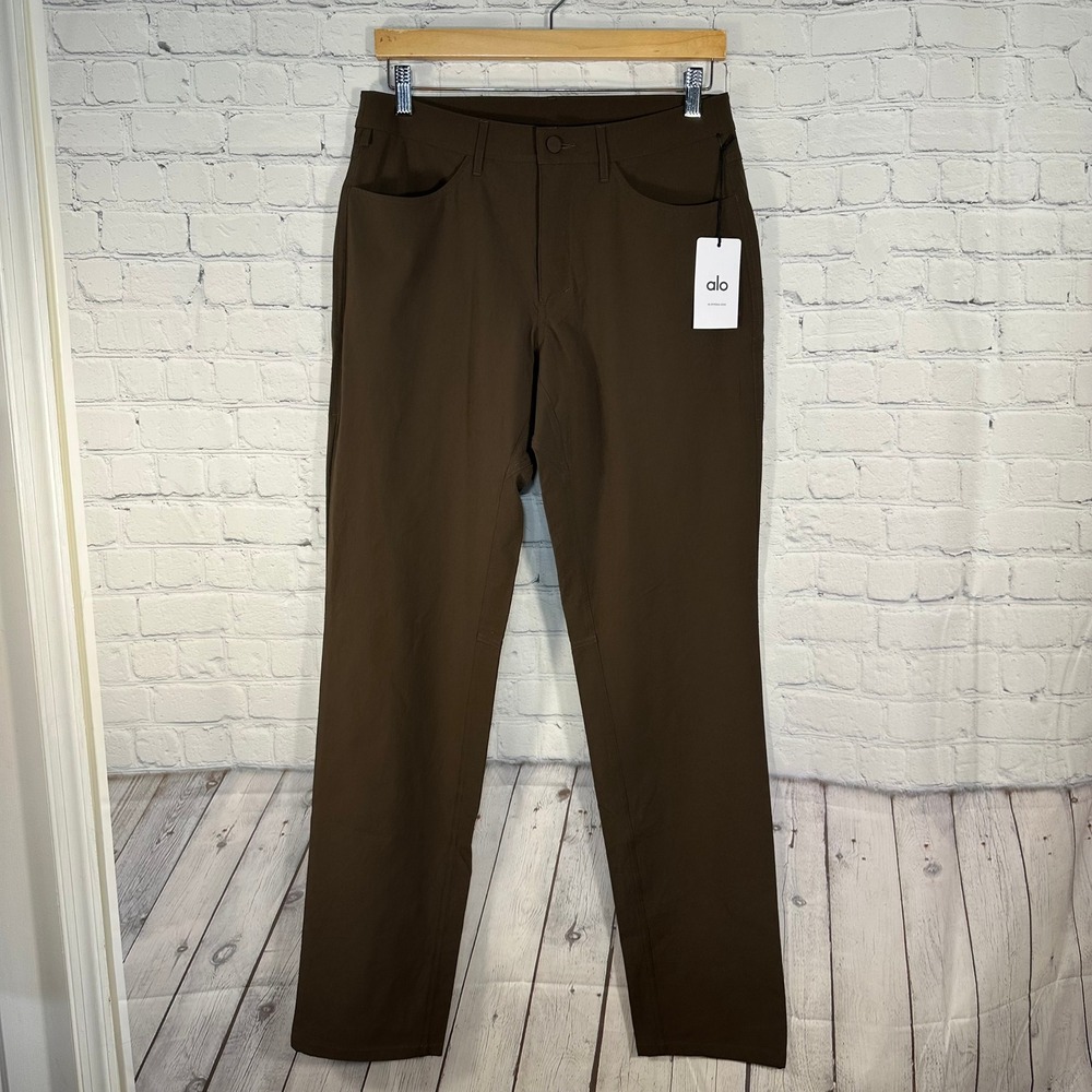 Alo Yoga Mens Day and Night Pants Pant Espresso Brown 31L M5179R New